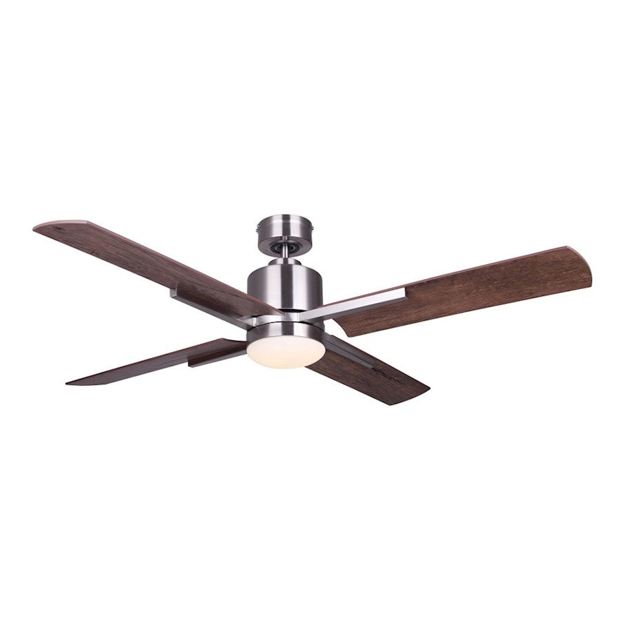 Canarm Loxley 52in Ceiling Fan | Brushed Nickel Finish | Living Room & Bedroom | 52 x 52 x 14 in | Model CF52LOX4BN