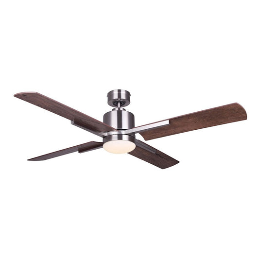 Canarm Loxley 52in Ceiling Fan | Brushed Nickel Finish | Living Room & Bedroom | 52 x 52 x 14 in | Model CF52LOX4BN