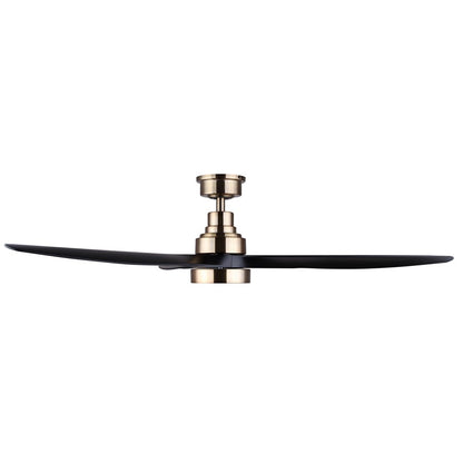 Canarm Luell 52in 1-Light Ceiling Fan | Gold Steel and Black ABS Blades | Living Room & Bedroom | 52 x 52 x 12 in | Model CF52LUE3GD