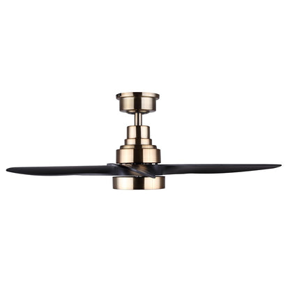 Canarm Luell 52in 1-Light Ceiling Fan | Gold Steel and Black ABS Blades | Living Room & Bedroom | 52 x 52 x 12 in | Model CF52LUE3GD