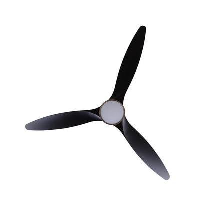 Canarm Luell 52in 1-Light Ceiling Fan | Gold Steel and Black ABS Blades | Living Room & Bedroom | 52 x 52 x 12 in | Model CF52LUE3GD