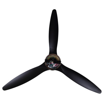 Canarm Luell 52in 1-Light Ceiling Fan | Gold Steel and Black ABS Blades | Living Room & Bedroom | 52 x 52 x 12 in | Model CF52LUE3GD