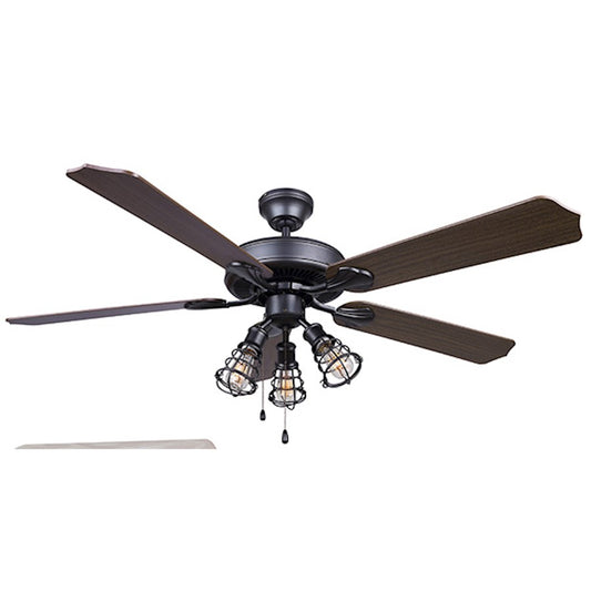 Canarm Otto 52in Ceiling Fan | Graphite Steel and Copper Wire | Living Room & Bedroom | 52 x 52 x 19 in | Model CF52OTT5GPH