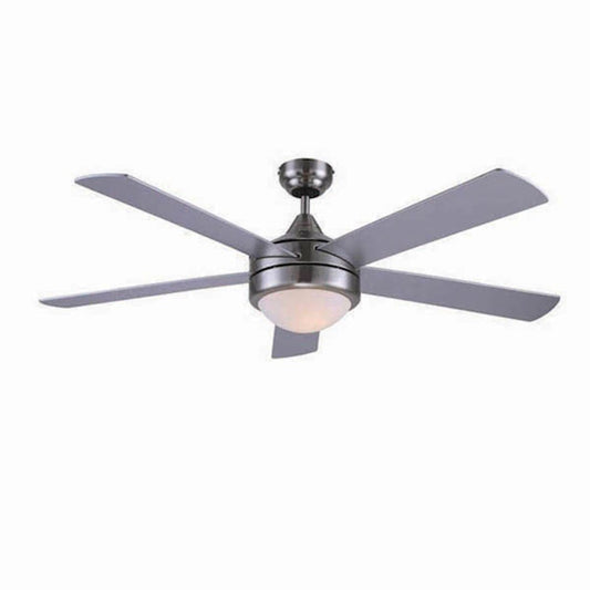 Canarm Preston 52in 1-Light Ceiling Fan | Brushed Nickel and Flat Opal Glass | Bedroom & Living Room | 52 x 52 x 12 in | Model CF52PRE5BN
