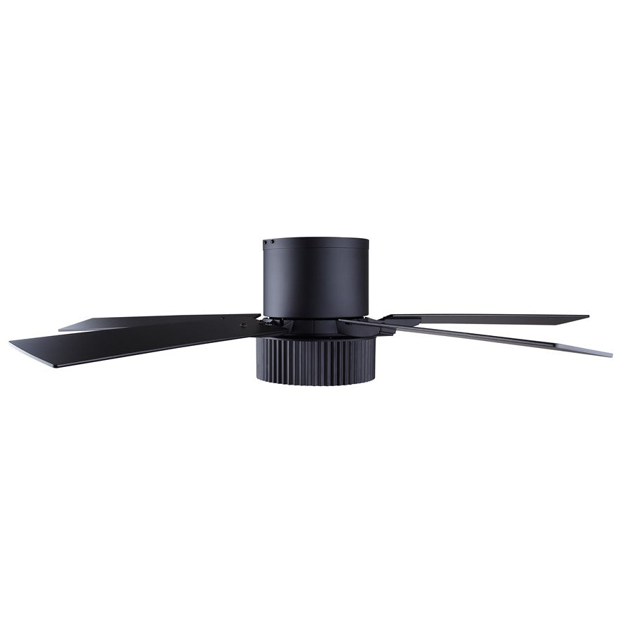 Canarm Rexton 52in 2-Light Ceiling Fan | Matte Black and Black | Kitchen, Living Room & Bedroom | 52 x 52 x 12 in | Model CF52REX5BK
