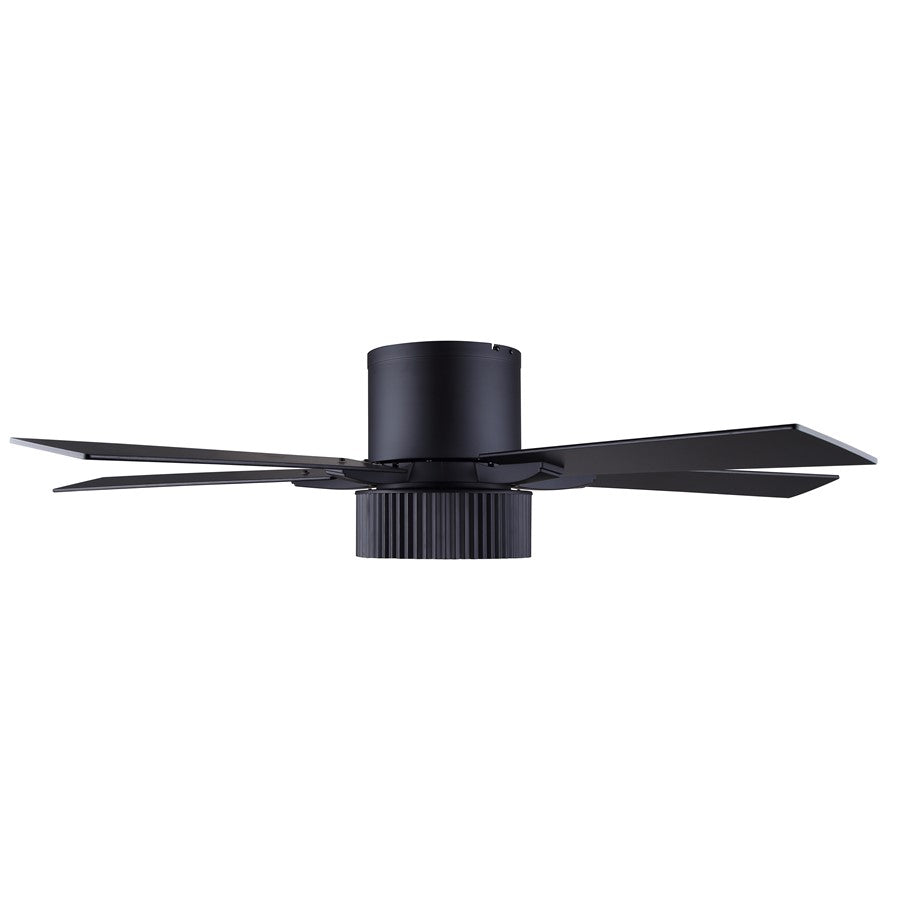 Canarm Rexton 52in 2-Light Ceiling Fan | Matte Black and Black | Kitchen, Living Room & Bedroom | 52 x 52 x 12 in | Model CF52REX5BK