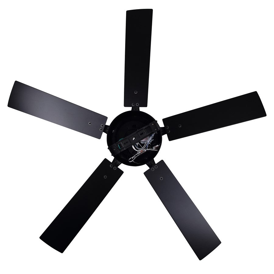 Canarm Rexton 52in 2-Light Ceiling Fan | Matte Black and Black | Kitchen, Living Room & Bedroom | 52 x 52 x 12 in | Model CF52REX5BK