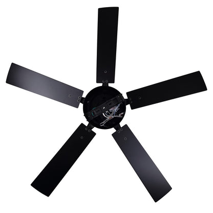 Canarm Rexton 52in 2-Light Ceiling Fan | Matte Black and Black | Kitchen, Living Room & Bedroom | 52 x 52 x 12 in | Model CF52REX5BK