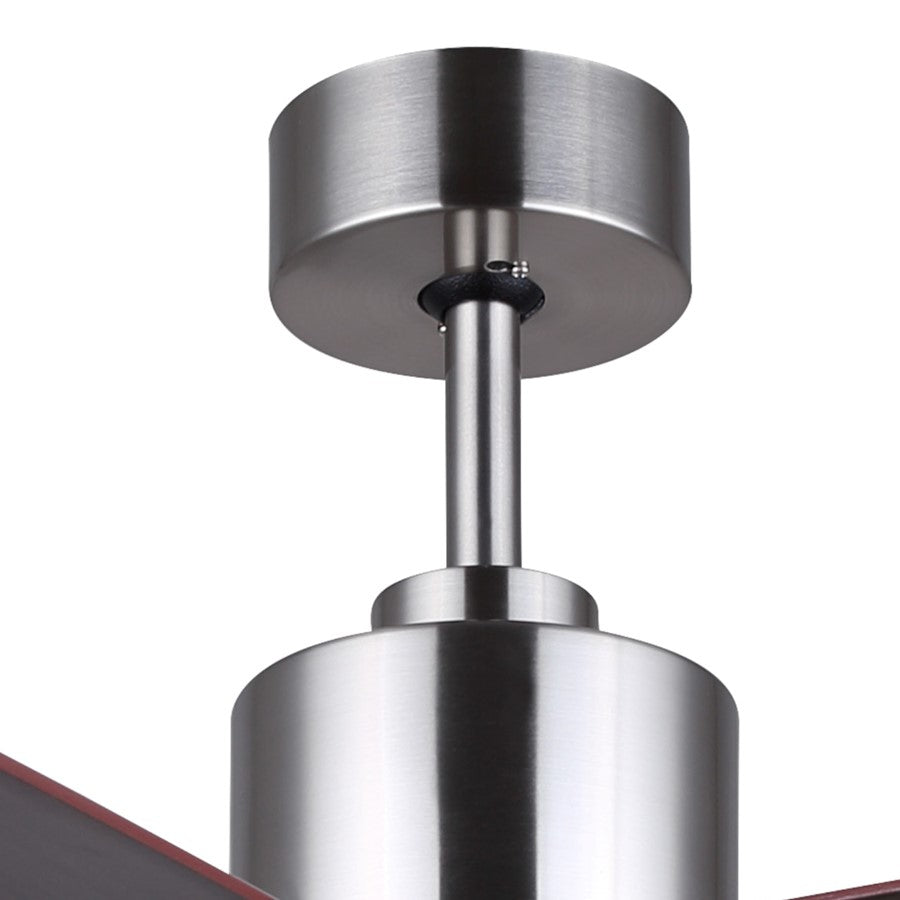 Canarm Romy 52in 1-Light Ceiling Fan | Brushed Nickel and Brown | Living Room, Bedroom & Covered Patio | 52 x 52 x 16 in | Model CF52ROM5BN-ES