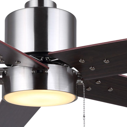 Canarm Romy 52in 1-Light Ceiling Fan | Brushed Nickel and Brown | Living Room, Bedroom & Covered Patio | 52 x 52 x 16 in | Model CF52ROM5BN-ES