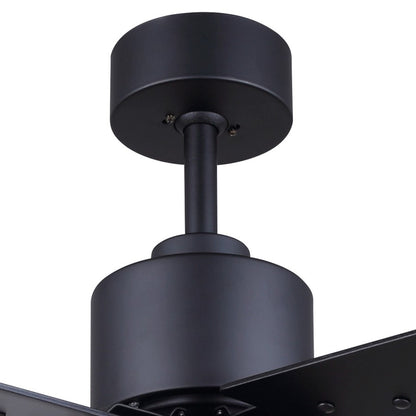 Canarm Tempest 52in LED Ceiling Fan | Matte Black Steel | Living Room & Covered Patio | 52 x 52 x 16 in | Model CF52TAT4BK-ES