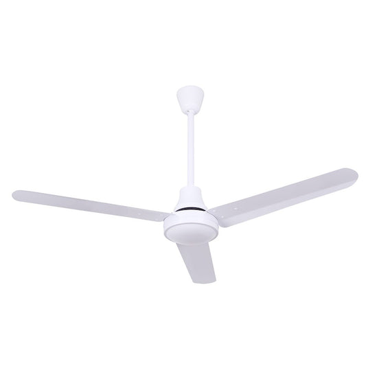 Canarm 48in Industrial Ceiling Fan | White Steel | Garage & Workshop | 48 x 48 x 8 in | Model CP48DW11N
