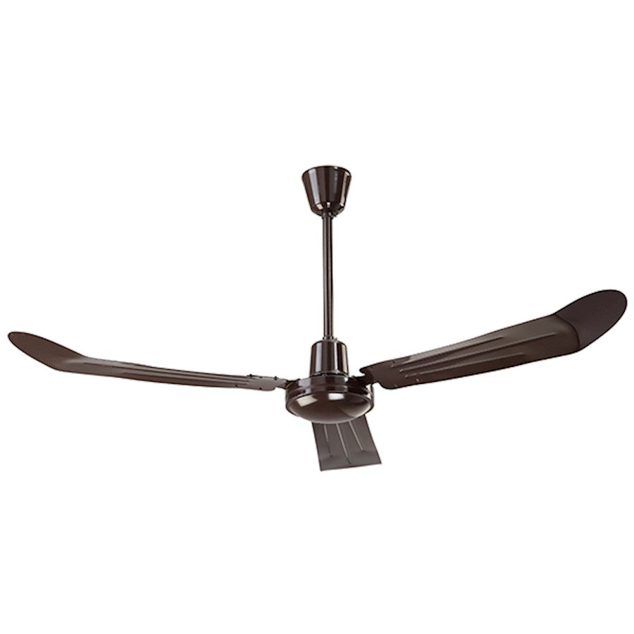 Canarm 56in Industrial Ceiling Fan | Brown Steel | Warehouse & Barn | 56 x 56 x 8 in | Model CP561518121