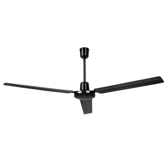 Canarm 56in Industrial Ceiling Fan | Black Steel | Garage & Workshop | 56 x 56 x 8 in | Model CP56BK
