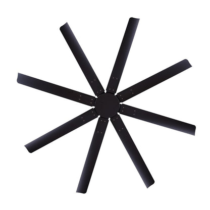 Canarm Ezra 72in 8-Blade Ceiling Fan | Matte Black Aluminum | Outdoor Patio & Pergola | 72 x 72 x 20.75 in | Model CP72EZR8BK-NLW