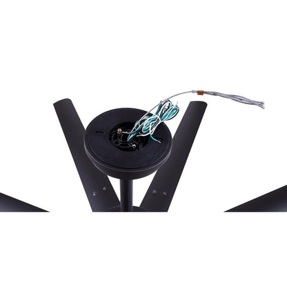 Canarm Ezra 72in 8-Blade Ceiling Fan | Matte Black Aluminum | Outdoor Patio & Pergola | 72 x 72 x 20.75 in | Model CP72EZR8BK-NLW