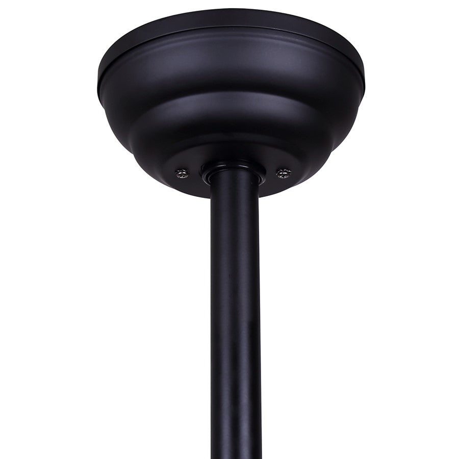 Canarm Ezra 72in 8-Blade Ceiling Fan | Matte Black Aluminum | Outdoor Patio & Pergola | 72 x 72 x 20.75 in | Model CP72EZR8BK-NLW