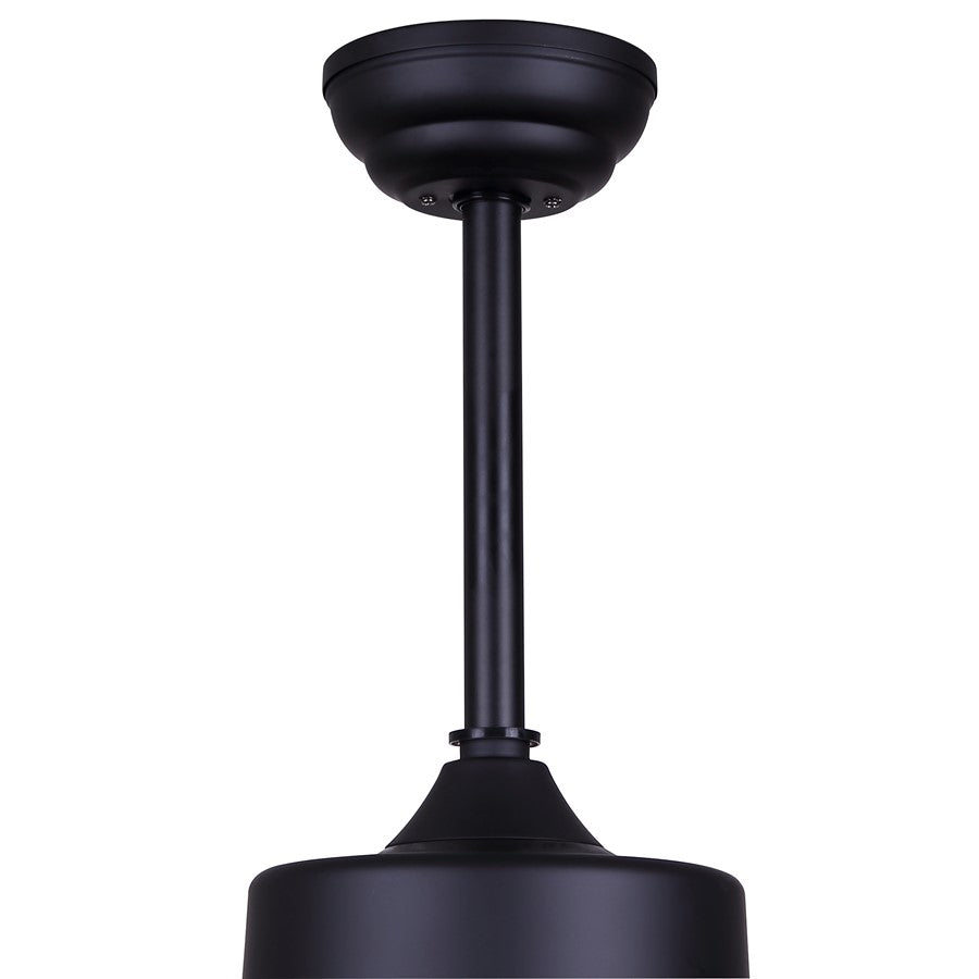 Canarm Ezra 72in 8-Blade Ceiling Fan | Matte Black Aluminum | Outdoor Patio & Pergola | 72 x 72 x 20.75 in | Model CP72EZR8BK-NLW