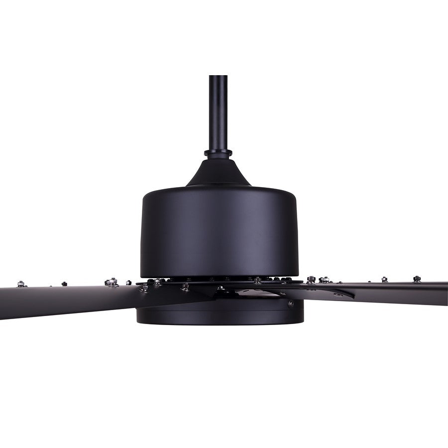 Canarm Ezra 72in 8-Blade Ceiling Fan | Matte Black Aluminum | Outdoor Patio & Pergola | 72 x 72 x 20.75 in | Model CP72EZR8BK-NLW
