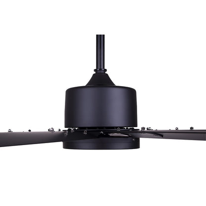 Canarm Ezra 72in 8-Blade Ceiling Fan | Matte Black Aluminum | Outdoor Patio & Pergola | 72 x 72 x 20.75 in | Model CP72EZR8BK-NLW