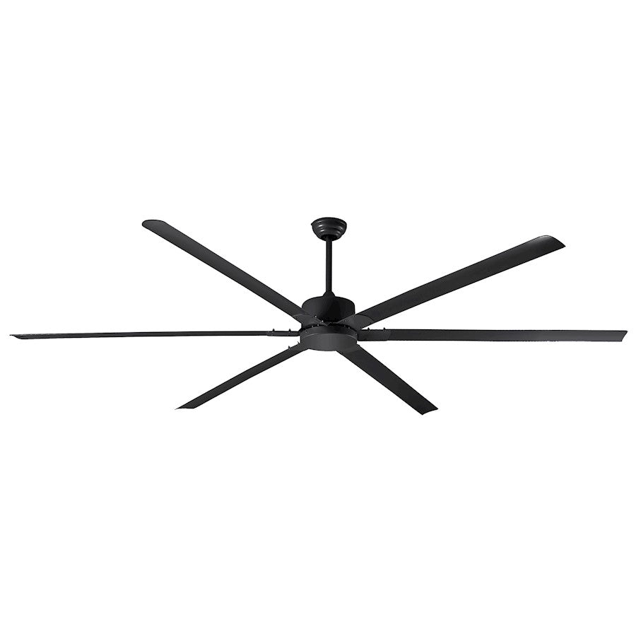Canarm Fanbos 96in 6-Blade Ceiling Fan | Matte Black Metal | Industrial & Large Spaces | 96 x 96 x 12 in | Model CP96BK