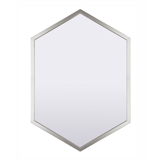Canarm Livvy 22x31in Wall Mirror | Brushed Nickel Metal Frame | Bathroom & Entryway | 22 x 31 in | Model D22HBN2231