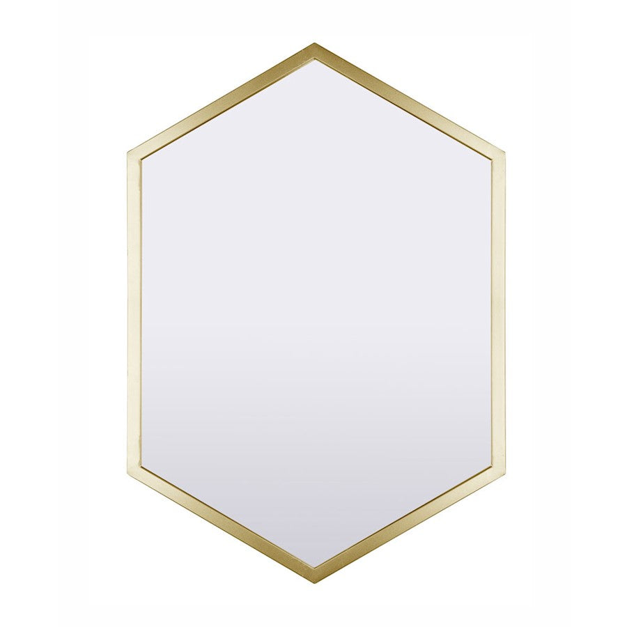 Canarm Livvy 22x31in Gold Metal Wall Mirror | Traditional Gold Finish | Entryway & Bathroom Mirror | 22 x 31 in | Model D22HGD2231