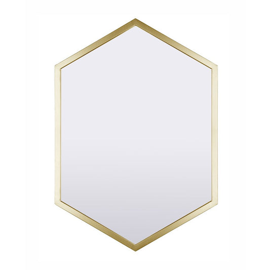 Canarm Livvy 22x31in Gold Metal Wall Mirror | Traditional Gold Finish | Entryway & Bathroom Mirror | 22 x 31 in | Model D22HGD2231
