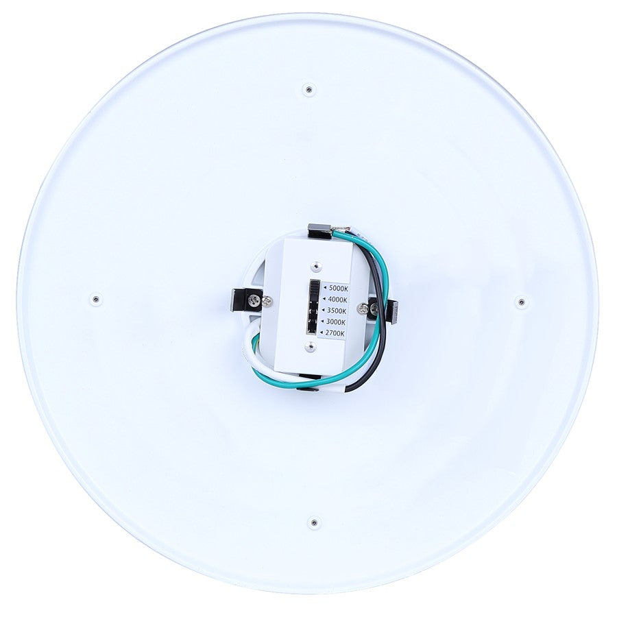 Canarm Madison 10in 1-Light LED Flush Mount | Modern White and PVC Lens | Bedroom & Hallway | 10 x 10 x 1 in | Model DL-10F-20WS-WH-C