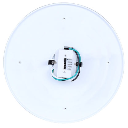 Canarm Madison 10in 1-Light LED Flush Mount | Modern White and PVC Lens | Bedroom & Hallway | 10 x 10 x 1 in | Model DL-10F-20WS-WH-C