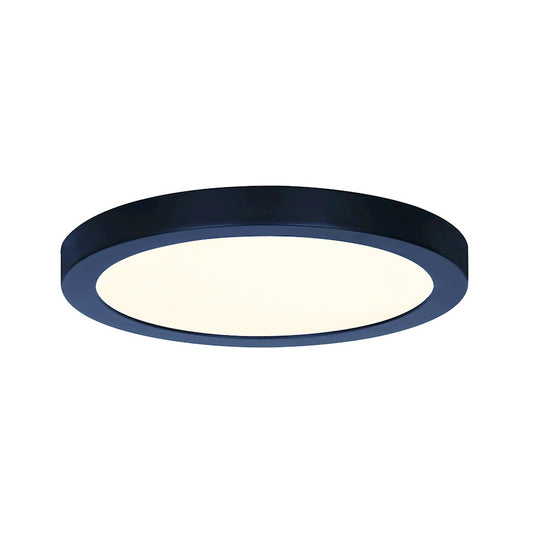 Canarm LED Disc 11in 1-Light Flush Mount | Modern Matte Black | Bedroom & Hallway | 11 x 11 x 1 in | Model DL-11C-22FC-BK-C