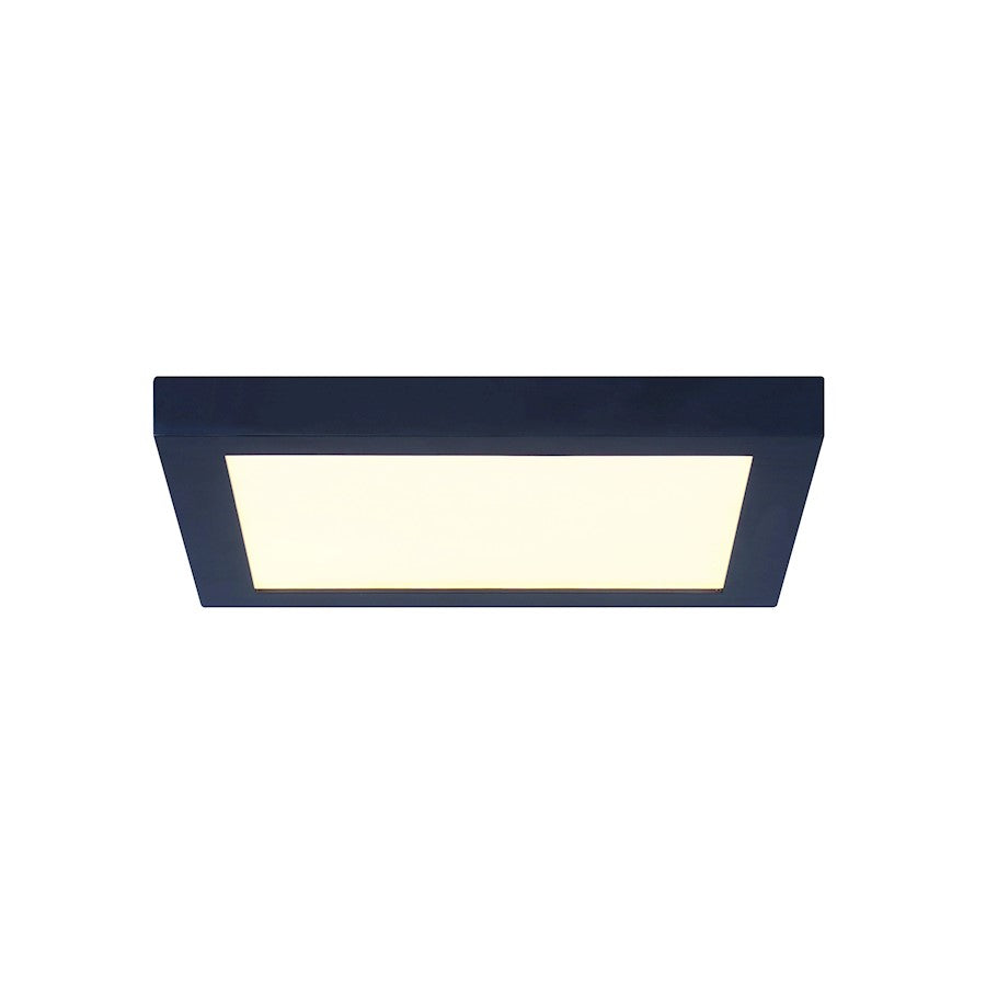 Canarm LED Disc 11in Square Flush Mount | Brushed Nickel Finish | Hallway & Bedroom Ceiling Light | 11 x 11 x 1 in | Model DL-11C-22SC-BK-C