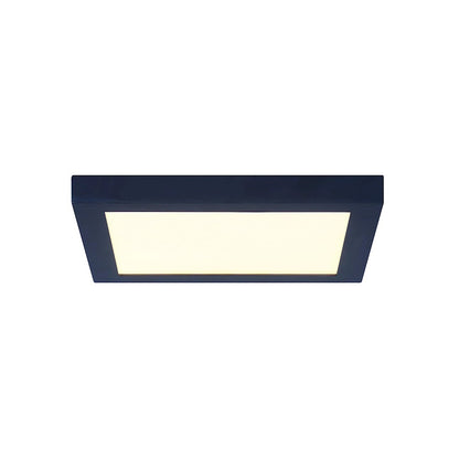 Canarm LED Disc 11in Square Flush Mount | Brushed Nickel Finish | Hallway & Bedroom Ceiling Light | 11 x 11 x 1 in | Model DL-11C-22SC-BK-C