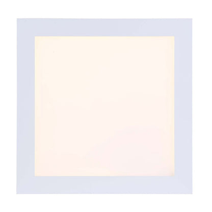 Canarm LED Disc 11in Square Flush Mount | Modern Matte White and Black | Hallway & Bedroom Ceiling Light | 11 x 11 x 1 in | Model DL-11C-22SC-WH-C