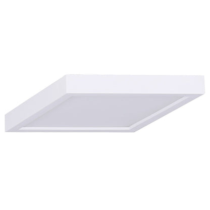 Canarm LED Disc 11in Square Flush Mount | Modern Matte White and Black | Hallway & Bedroom Ceiling Light | 11 x 11 x 1 in | Model DL-11C-22SC-WH-C