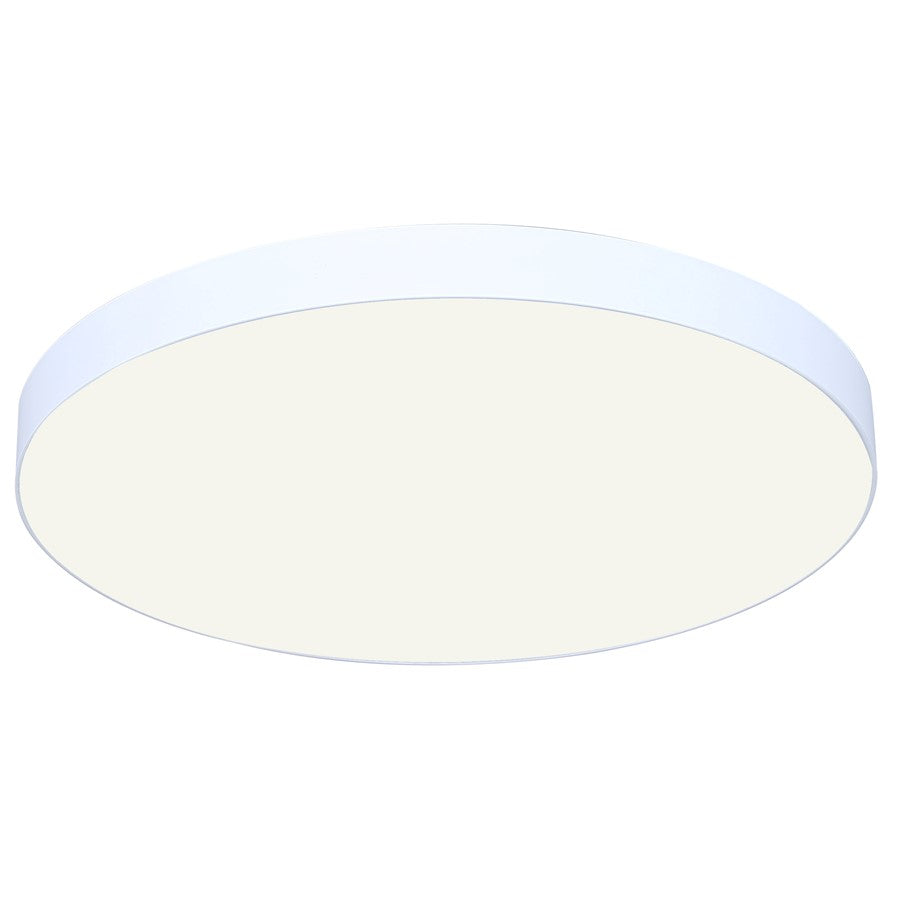 Canarm Madison 12in 1-Light LED Flush Mount | White PVC Lens | Bathroom & Hallway | 12 x 12 x 1 in | Model DL-12F-25WS-WH-C
