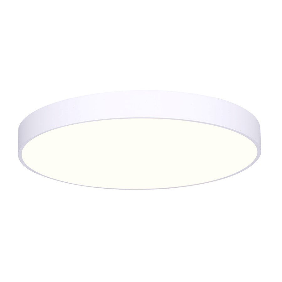 Canarm Madison 14in 1-Light LED Flush Mount | White PVC Lens | Kitchen & Office | 14 x 14 x 1 in | Model DL-14F-30WS-WH-C