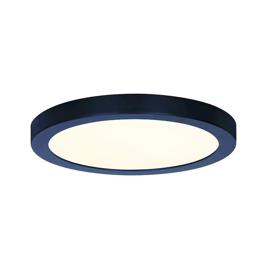 Canarm 15in 1-Light LED Round Flush Mount | Matte Black | Bathroom & Hallway | 15 x 15 x 1 in | Model DL-15C-30FC-BK-C