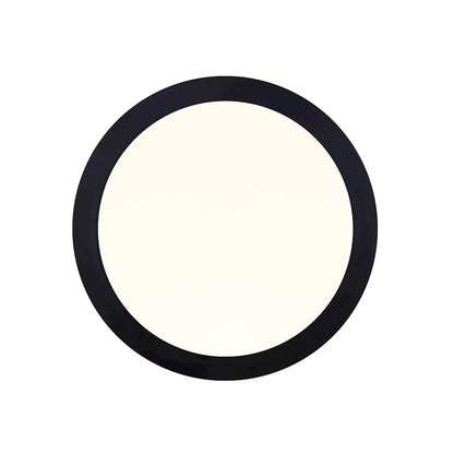 Canarm 15in 1-Light LED Round Flush Mount | Matte Black | Bathroom & Hallway | 15 x 15 x 1 in | Model DL-15C-30FC-BK-C