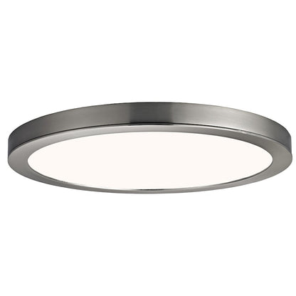 Canarm LED Disc 15in 1-Light Flush Mount | Modern Brushed Nickel and White Acrylic | Hallway & Bedroom Ceiling Light | Model DL-15C-30FC-BN-C