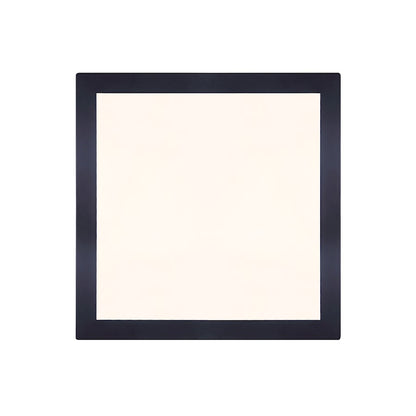Canarm LED Disc 15in Square Flush Mount | Matte Black | Hallway & Bathroom Ceiling Light | 15 x 15 x 1 in | Model DL-15C-30SC-BK-C