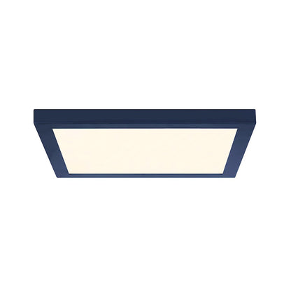 Canarm LED Disc 15in Square Flush Mount | Matte Black | Hallway & Bathroom Ceiling Light | 15 x 15 x 1 in | Model DL-15C-30SC-BK-C