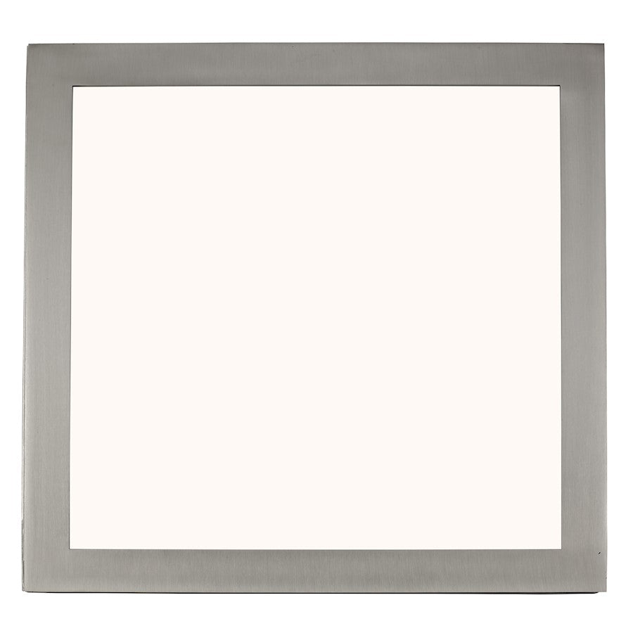 Canarm LED Disc 15in Square Flush Mount | Brushed Nickel | Hallway & Bathroom Ceiling Light | 15 x 15 x 1 in | Model DL-15C-30SC-BN-C