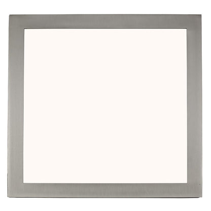 Canarm LED Disc 15in Square Flush Mount | Brushed Nickel | Hallway & Bathroom Ceiling Light | 15 x 15 x 1 in | Model DL-15C-30SC-BN-C