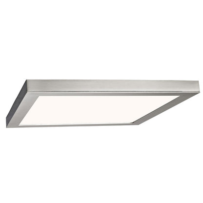 Canarm LED Disc 15in Square Flush Mount | Brushed Nickel | Hallway & Bathroom Ceiling Light | 15 x 15 x 1 in | Model DL-15C-30SC-BN-C