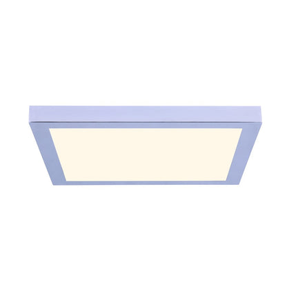 Canarm LED Disc 15in Square Flush Mount | Chrome | Hallway & Bathroom Ceiling Light | 15 x 15 x 1 in | Model DL-15C-30SC-CH-C