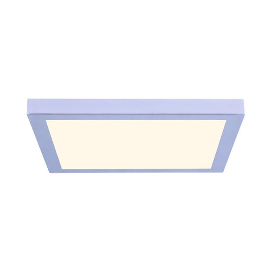 Canarm LED Disc 15in Square Flush Mount | Chrome | Hallway & Bathroom Ceiling Light | 15 x 15 x 1 in | Model DL-15C-30SC-CH-C