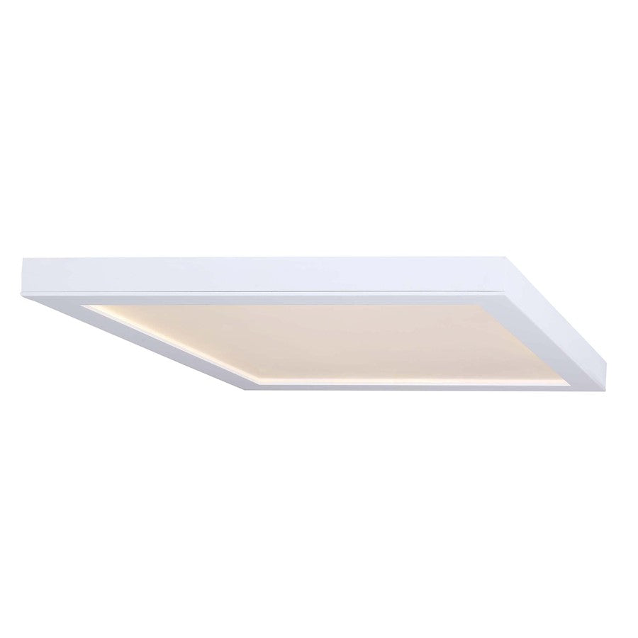 Canarm LED Disc 15in Square Flush Mount | White | Hallway & Bathroom Ceiling Light | 15 x 15 x 1 in | Model DL-15C-30SC-WH-C