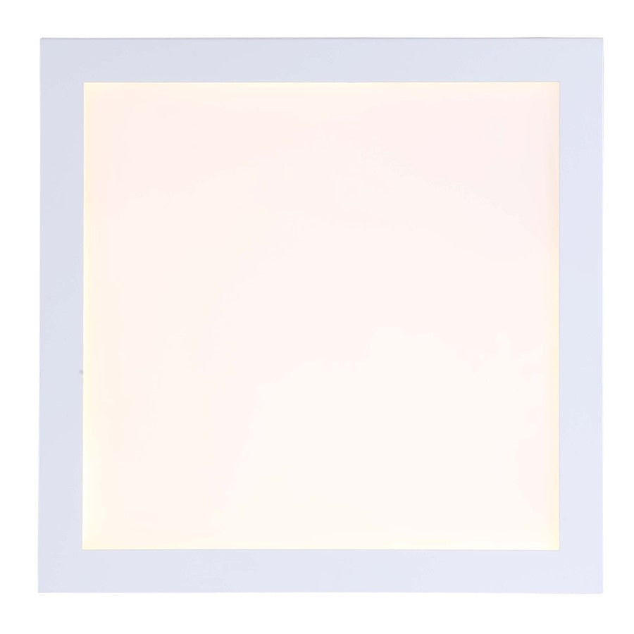 Canarm LED Disc 15in Square Flush Mount | White | Hallway & Bathroom Ceiling Light | 15 x 15 x 1 in | Model DL-15C-30SC-WH-C
