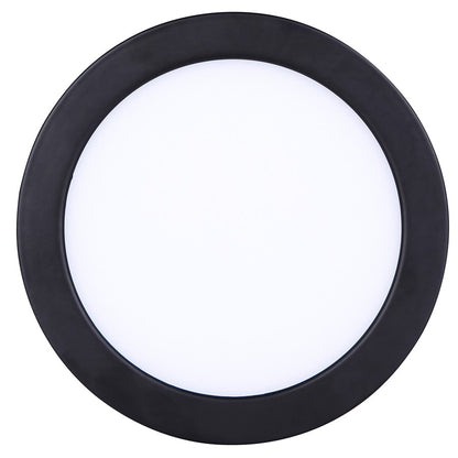 Canarm Madison 5in 1-Light LED Flush Mount | Matte Black with PVC Lens | Kitchen & Bathroom | Model DL-5F-10S-BK-C
